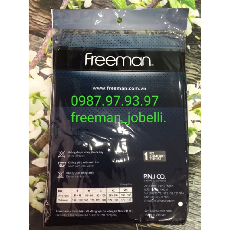 Freeman TSF315  Áo Thun Tay Ngắn Cổ Tim Mặc Lót, Mặc Ngủ, Dạo Phố, Thể Thao Thương Hiệu Chính Hãng