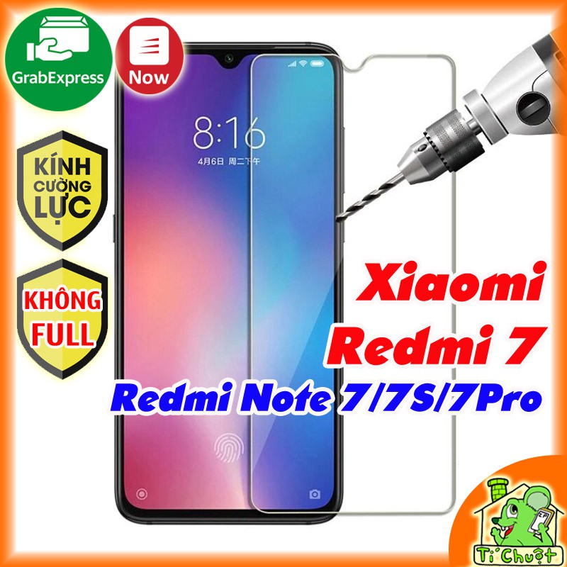 [Ảnh Thật] Kính Cường Lực Xiaomi Redmi 7- Redmi Note 7/ 7S/ 7Pro - Không FULL, 9H-0.26mm