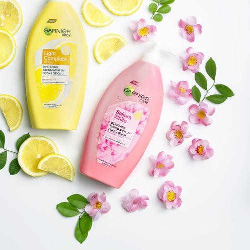 (Hàng Mới Về) Serum Garnier Sakura Làm Trắng Hồng Da Chống Tia Uv - 400ml