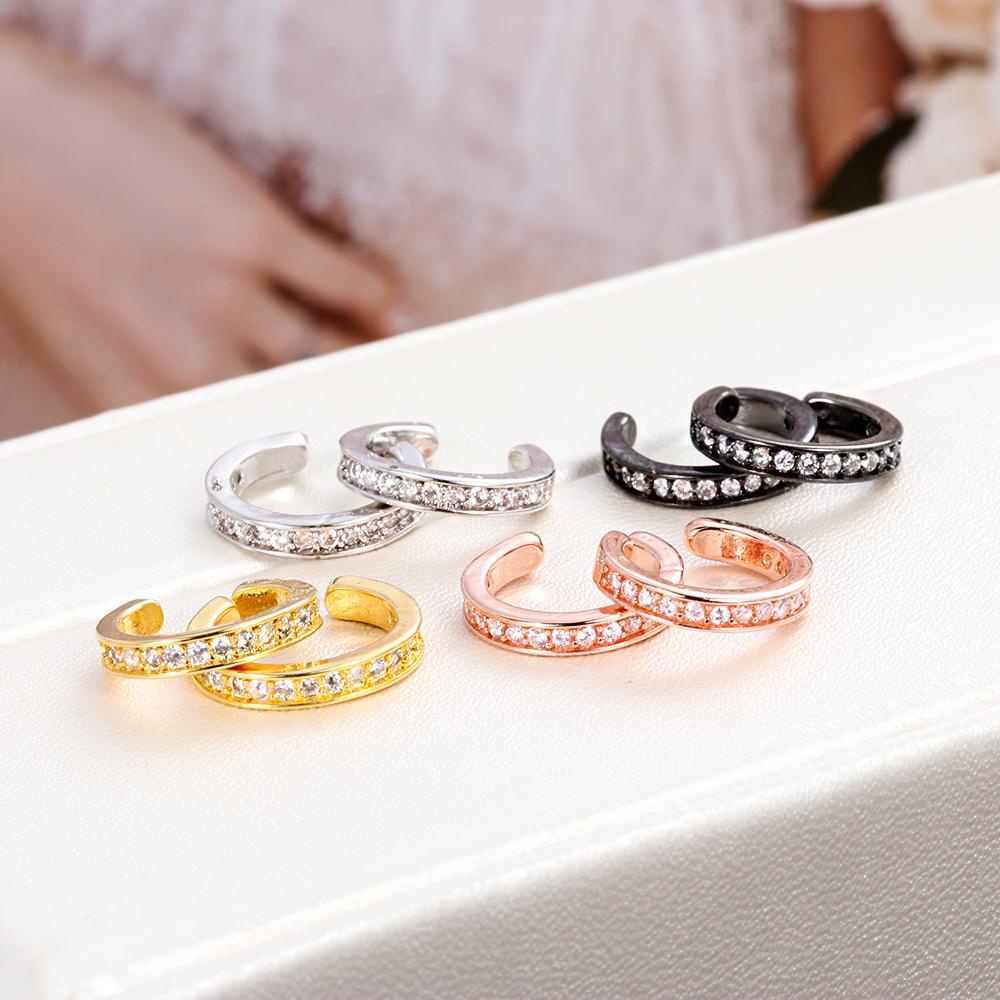 Khuyên Vành Tai Đính Đá CZ Thời Trang Dự Tiệc