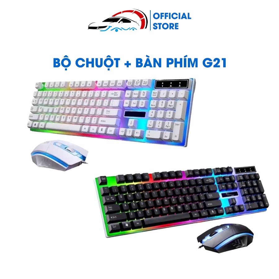 [BẢN 2021 MỚI NHẤT ] Bàn Phím Chuột Giả Cơ G21 - Chuyên game - Có đèn LED 7 màu - Cho máy tính, laptop