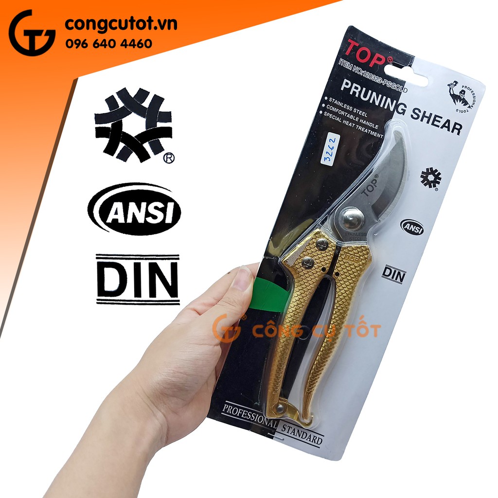 Kéo cắt cành dáng cá vàng Đài Loan TOP 120323-PSGOLD