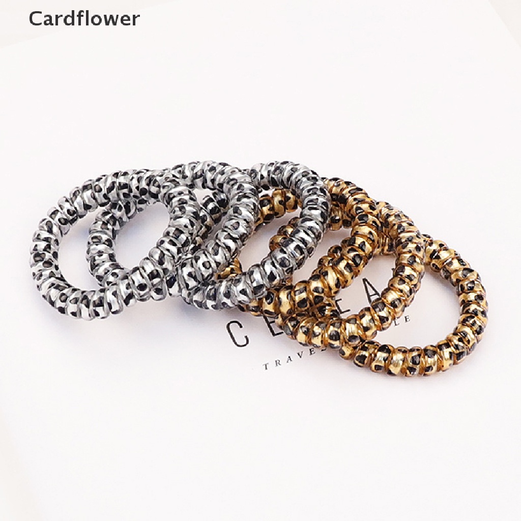 1 Dây Cột Tóc Dạng Xoắn Họa Tiết Da Báo