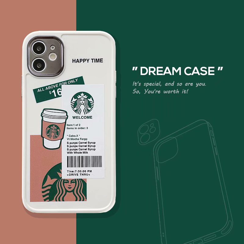 Ốp điện thoại từ silicon mềm IMD in hình Starbucks cho IPhone 12pro max 12mini 11 pro Max X XS XR XSMAX SE 2020 7 8 Plus | BigBuy360 - bigbuy360.vn