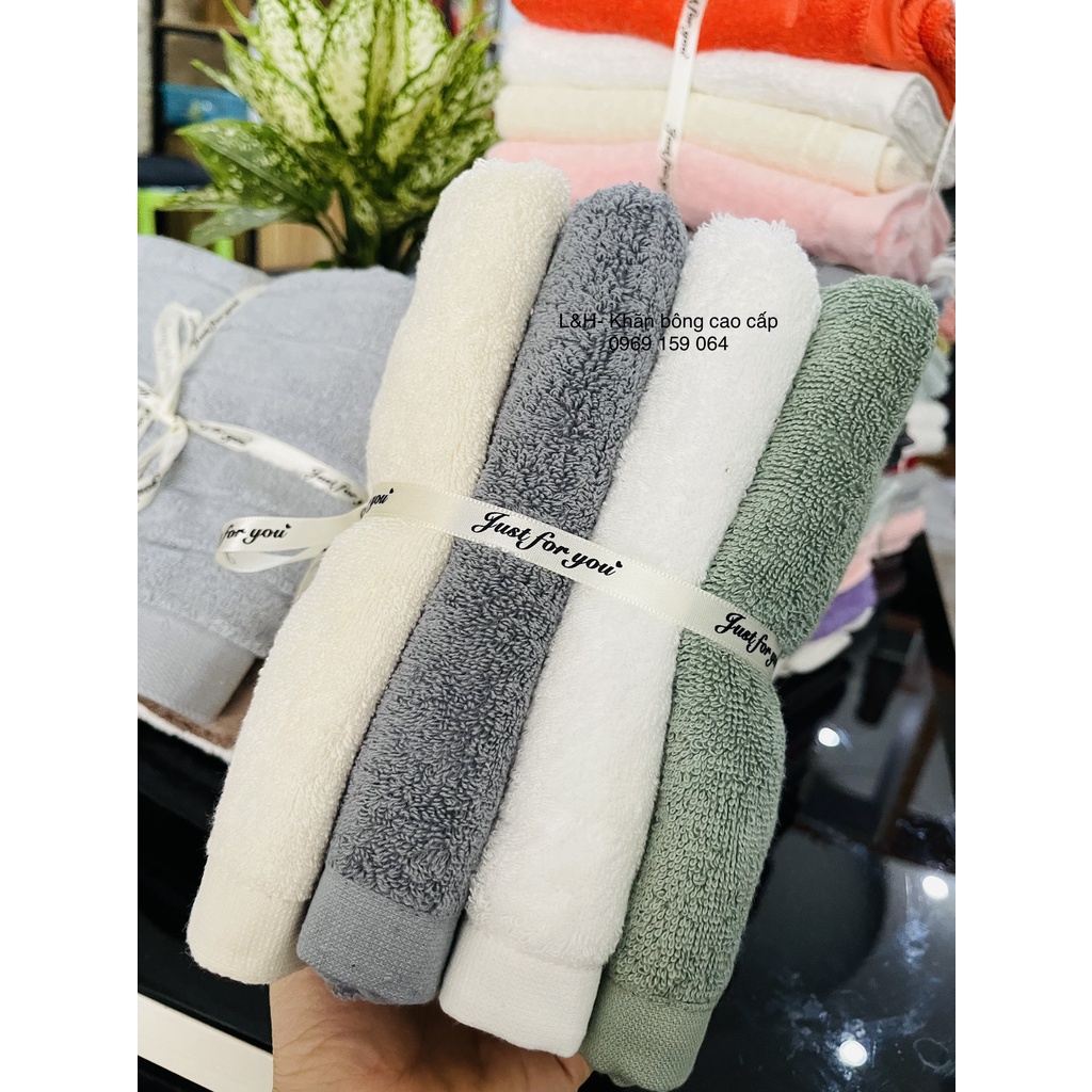 Sét 4 khăn tắm xuất dư, kt 40*80. Sợi cotton mềm mịn, thấm nước