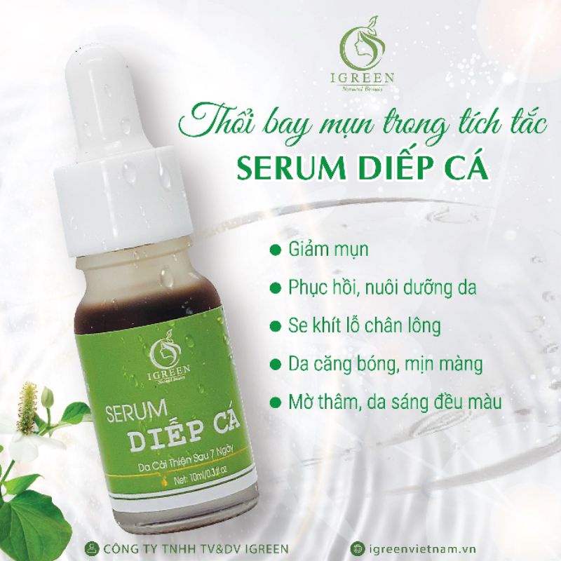 Serum Diếp Cá Igreen đánh bay mụn