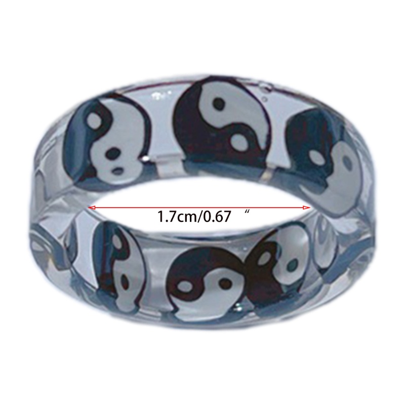 Nhẫn Epoxy Họa Tiết Mắt Nấm / Người Ngoài Hành Tinh Màu Xanh Dương Trang Trí