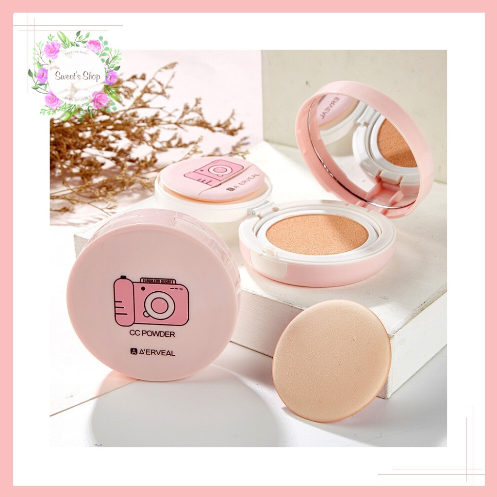 Set Phấn Nước Nền💖FREESHIP💖Set Phấn Nước Nền A'ERVEAL Máy Ảnh CC Powder [Tặng Kèm Lõi Thay Dễ Thương]