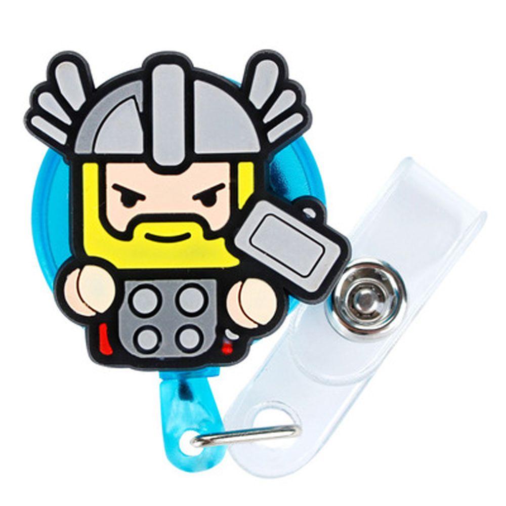 Kẹp Giữ Thẻ ID / Huy Hiệu Hình Iron Man Dễ Thương Có Thể Thu Gọn