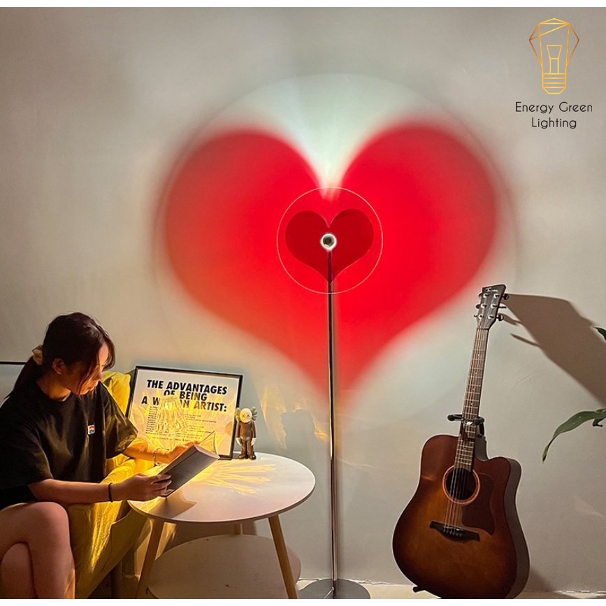 Đèn Bàn Hình Trái Tim Ánh Sáng Siêu Đẹp Energy Green Lighting DB-920 - Decor Trang Trí Phòng Ngủ Lãng Mạn