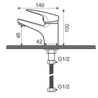 Vòi Lavabo lạnh Zento ZT2105