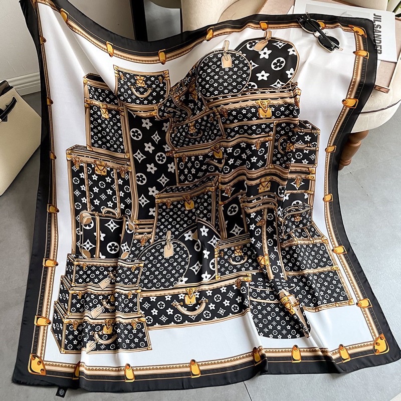 Khăn turban vuông choàng cổ đa năng size 108x108cm