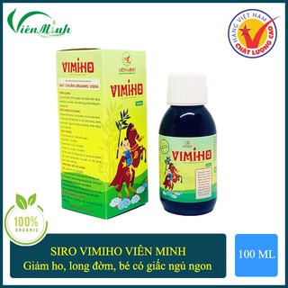 SIRO HO - Trị Ho, Ho Có Đờm, Ho Khan, Ho Lâu Ngày, Đặc Trị Ho cho Bé VIÊN MINH nguyên chất 100ml