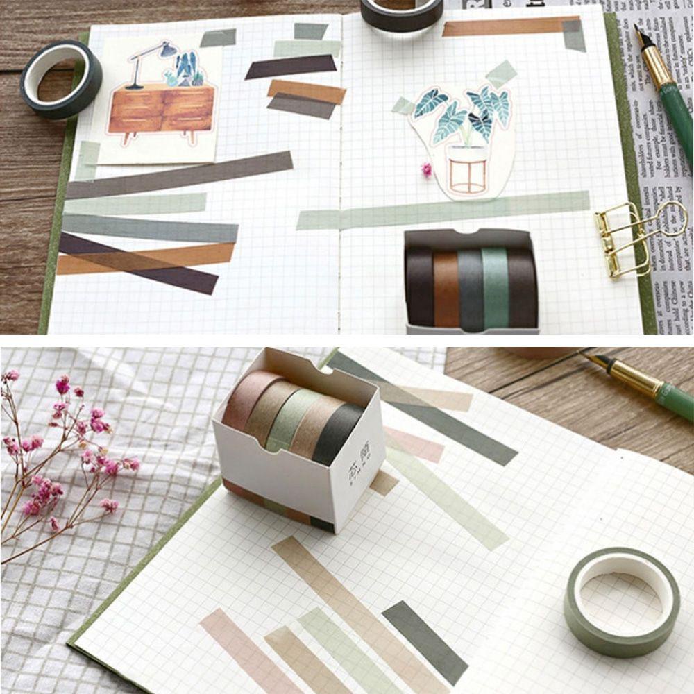 12 Cuộn Băng Dính Hình Cầu Vồng Trang Trí Scrapbook