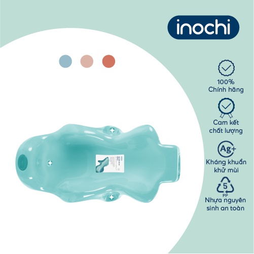 Tựa tắm trẻ em Inochi - Notoro màu Cam hồng/Xanh ngọc/Xanh sữa