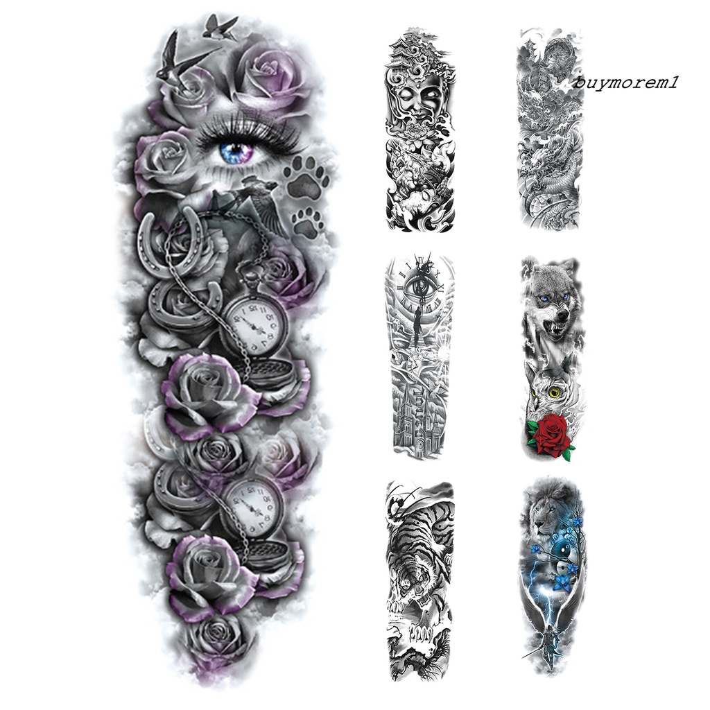 Hình xăm dán tạm thời toàn bộ cánh tay chống thấm nước sành điệu