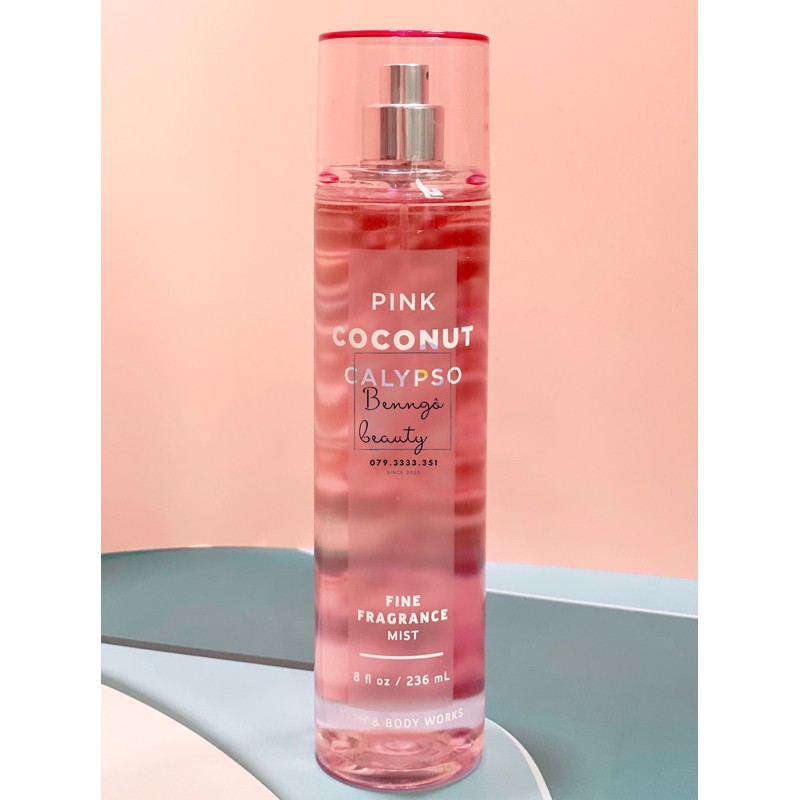 [BILL MỸ] PINK COCONUT CALYPSO - BỘ XỊT THƠM DƯỠNG THỂ BATH AND BODY WORKS