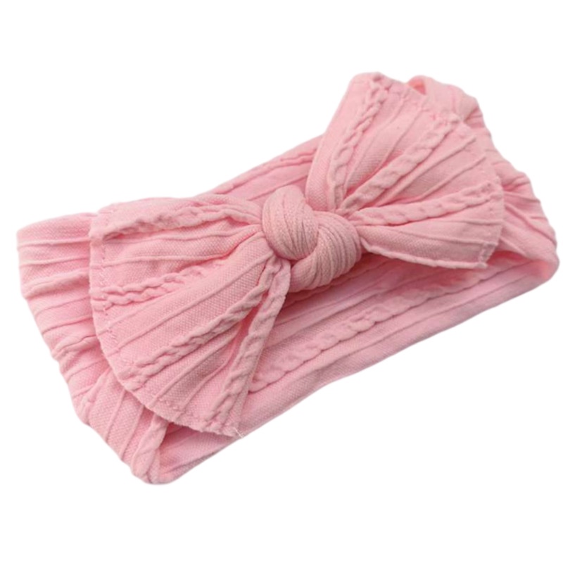 Hàng chính hãng Băng đô cho bé tuban bản to nơ vân vải gân phong cách retro Giá rẻ