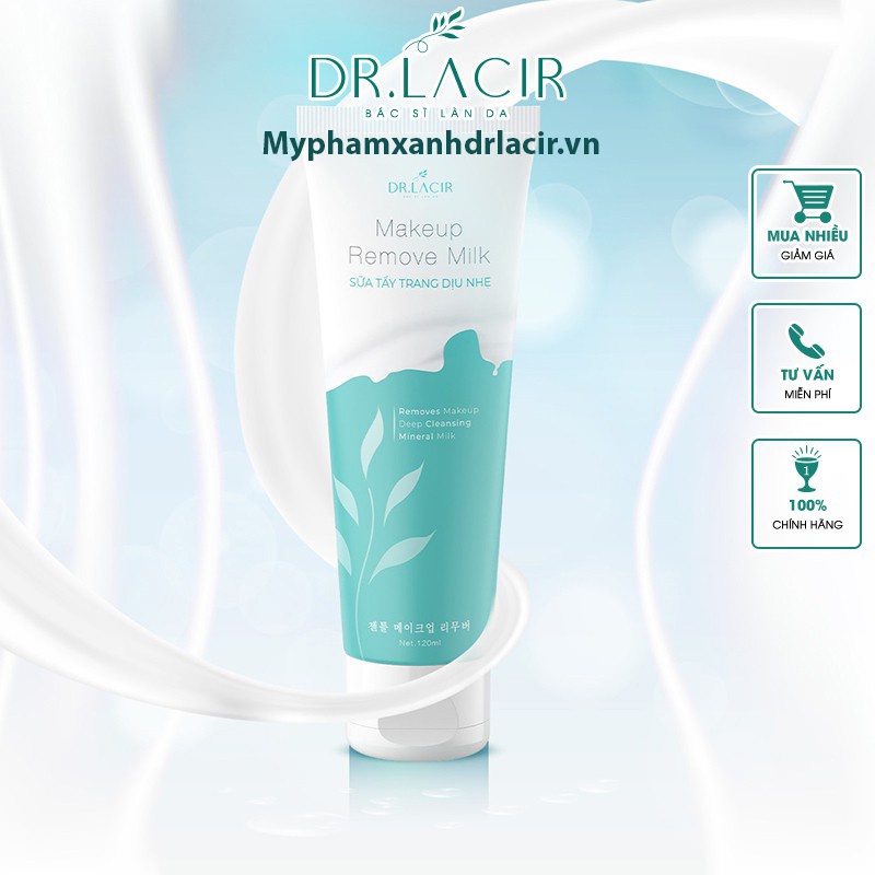 Sữa Tẩy Trang Dịu Nhẹ Làm Sạch Thu Nhỏ Lỗ Chân Lông - Makeup Remove Milk - Dr Lacir