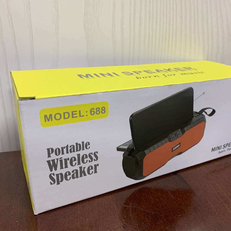 Loa Năng Lượng Mặt Trời Không Dây 1200mAh Tích Hợp Đài FM Siêu Trầm