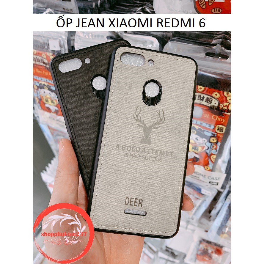[Freeship toàn quốc từ 50k] ỐP LƯNG XIAOMI REDMI 6 ỐP DẺO JEAN CAO CẤP KHẮC HÌNH NAI VIỀN CHỈ