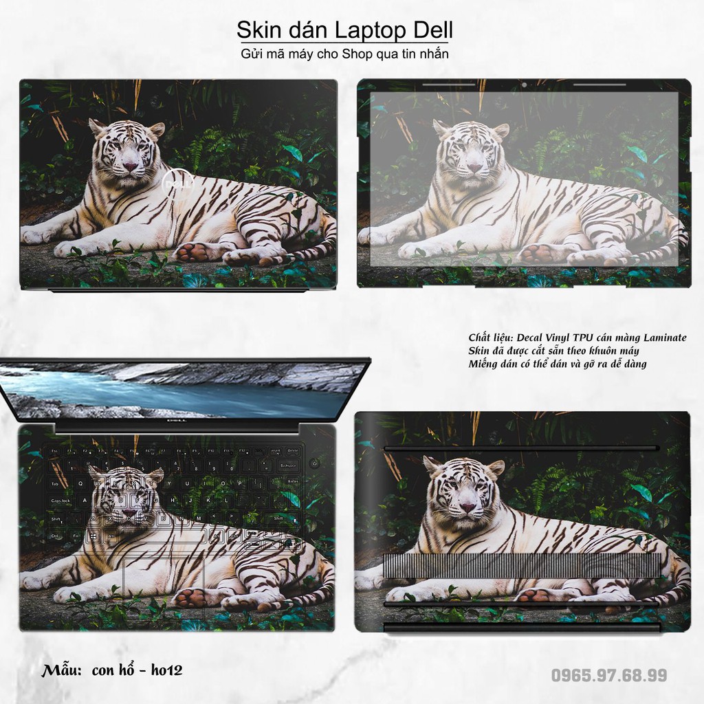 Skin dán Laptop Dell in hình Con hổ (inbox mã máy cho Shop)