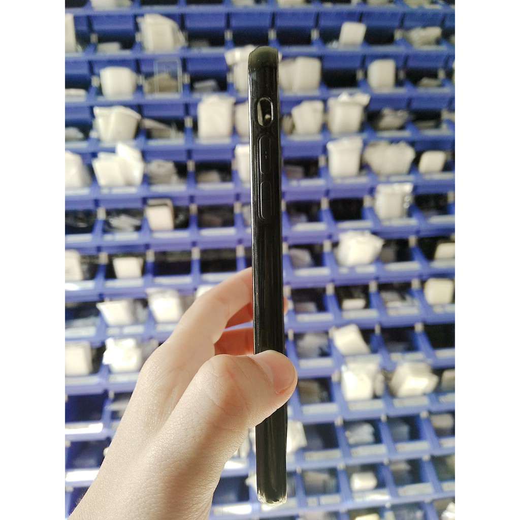 Ốp phủ kính trong suốt viền silicon đen iphone 5-5c-6-7-8-6plus-7plus-8plus-x-XR-XS-XS max