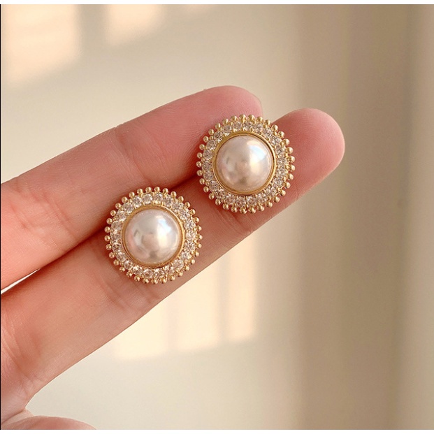 S925 Korean Style Lovely Sparkling Long Earrings