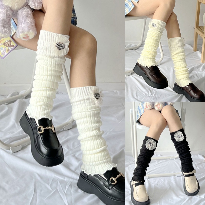 Tất Ống Chân Dệt Kim Giữ Ấm Mùa Đông Cho Nữ