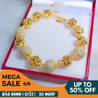 Lắc tay nữ GADO châu kim tiền phong thủy mạ vàng thiết kế cao cấp mang tài lộc may mắn L026