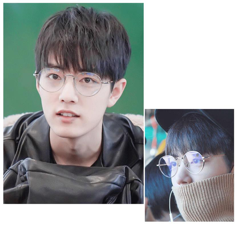 Mắt Kính Gọng Tròn Chống Bức Xạ Phong Cách Hàn Quốc