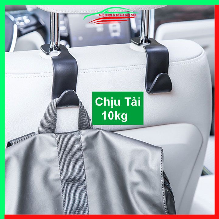Bộ 2 móc treo đồ sau ghế ô tô màu đen tiện lợi