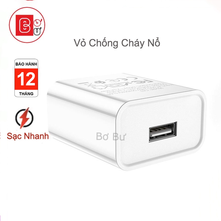Củ sạc NHANH 15W SIÊU BỀN 2.1A C-Bơ Bư
