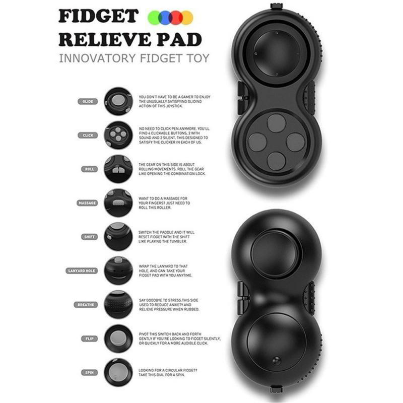 TOMJ Kids Fidget Pad Stress Relief Squeeze Fun Hand Hot Interactieve Gift