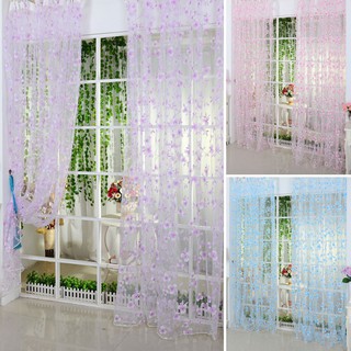 Rèm cửa mỏng họa tiết hoa