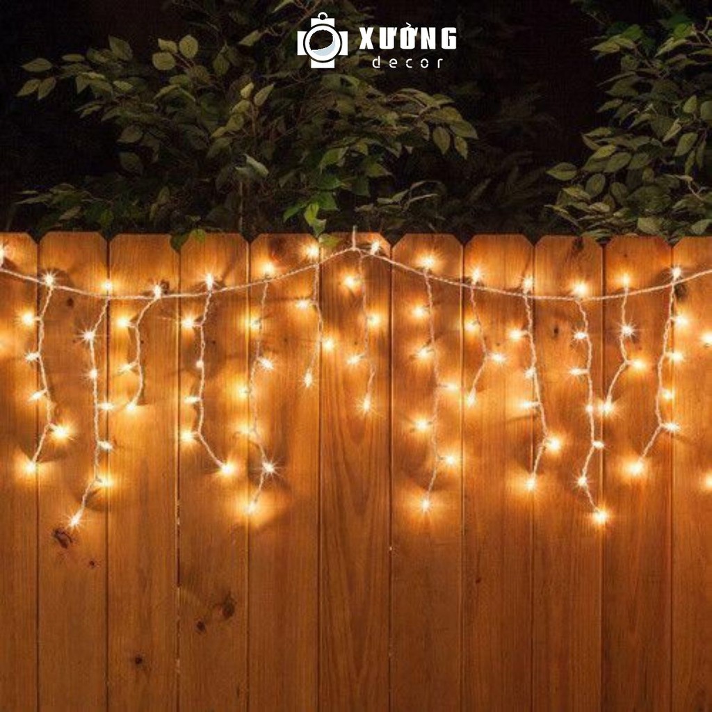 Đèn Rèm Thả Mành, Đèn Rèm Trang Trí 12mx0,6m Gồm 24 Sợi