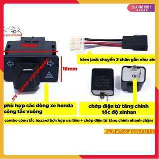 💥 COMBO Công tắc xi nhan tích hợp ưu tiên hazard chế các loại xe honda, yamaha 💥