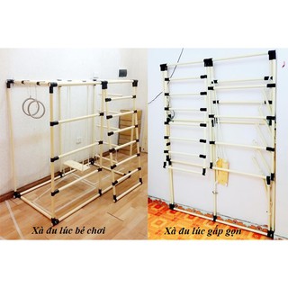 Xà đu đa năng gấp gọn, bộ vận động đa chắc năng tiết kiệm không gian gấp gọn nhanh chóng Dinktech
