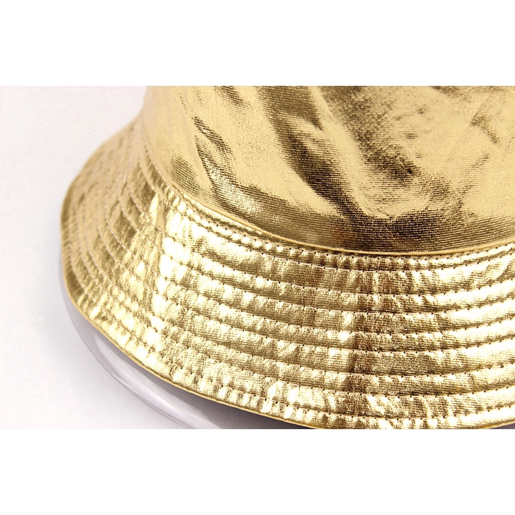 Waterproof Hat Painted Gold Silver Double-sided Fisherman Hat Men's and Women's Double-sided Black and White Fashion