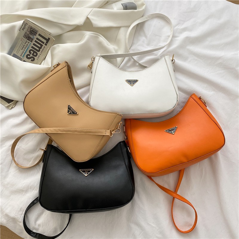 2021 summer new shoulder bag ladies bag fashion simple texture small square bag under the arm net red popular handbag