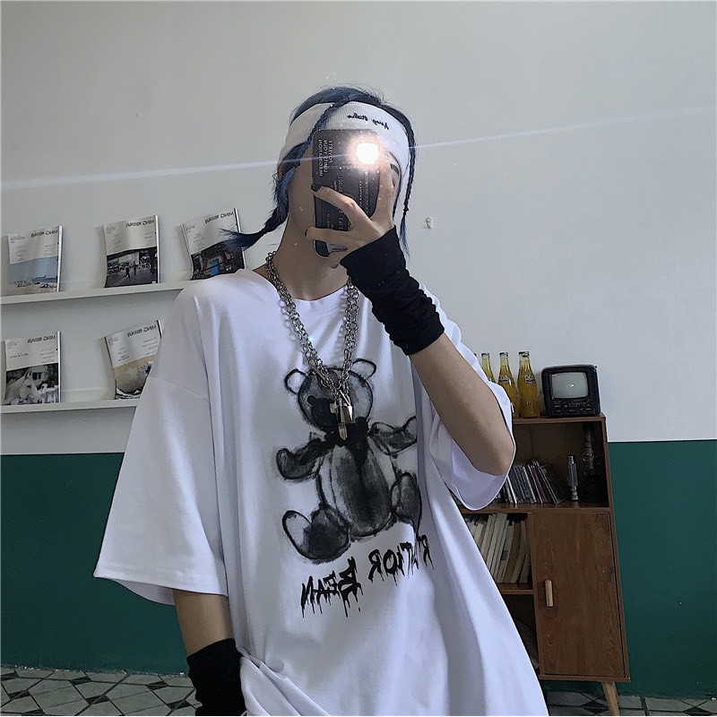 [Mã FAMARAL2 giảm 10K đơn 50K] Áo thun tay lỡ Unisex NEKOSG, áo phông form rộng HT69