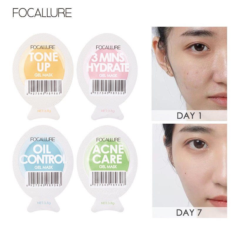 [FOCALLURE] Set 7 mặt nạ viên lõi kép Focallure cấp nước kiểm soát nhờn