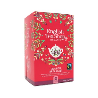 Trà Organic English Breakfast hiệu English Tea Shop loại 20 gói/50g