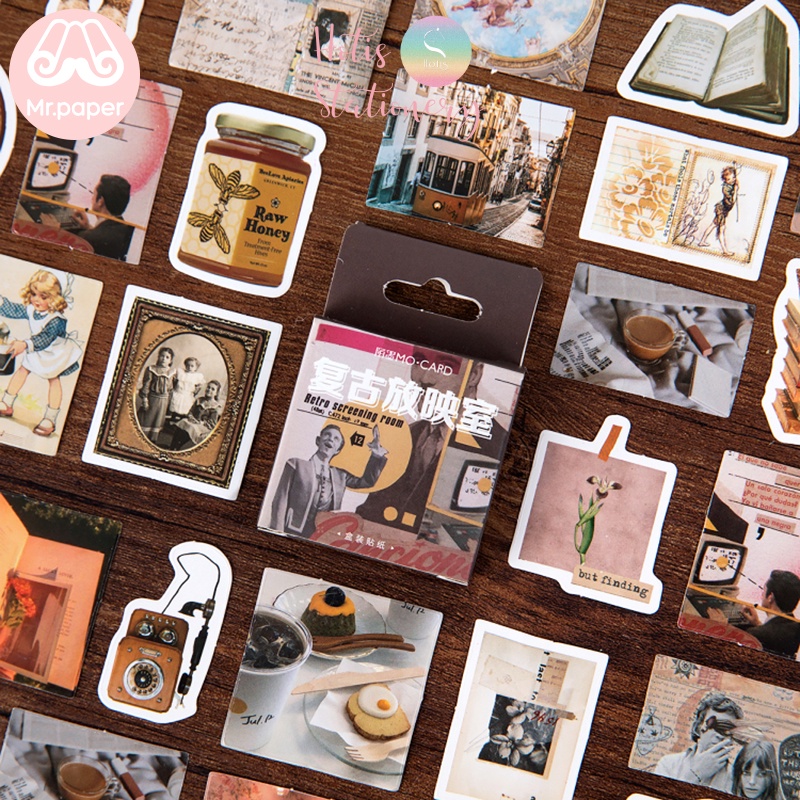 [MIX MẪU] Sticker MO Card bullet journal - Hộp 46 miếng dán