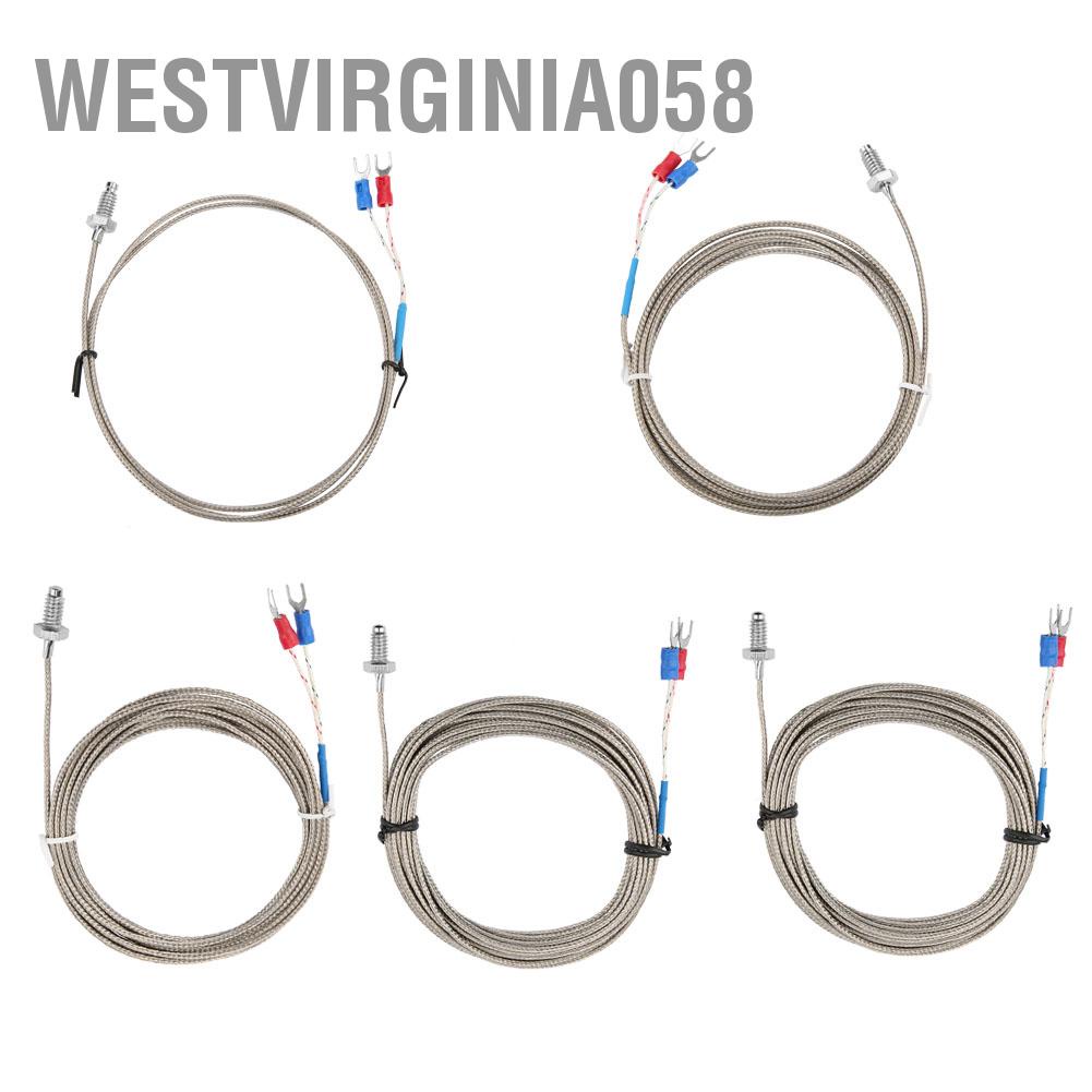 Westvirginia058 Westvirginia058 1-5M Length M6 BSW Screw Thread Temperature Measuring Probe K Type Thermocouple Cable