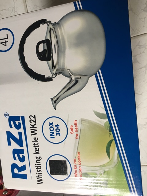 Ấm reo inox 304 RAZA 4L , 5L