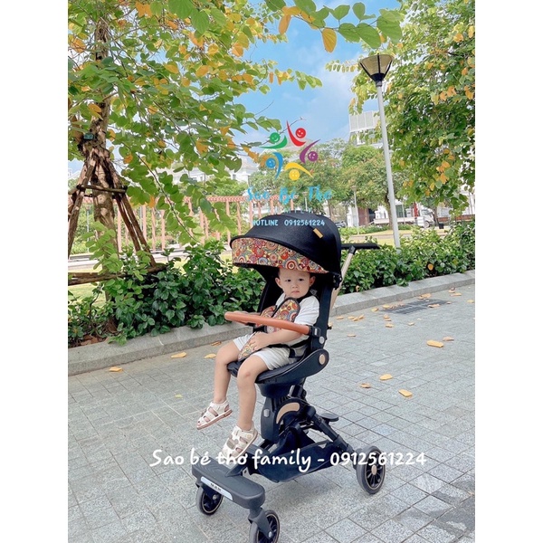 Xe đẩy 2 chiều gấp gọn K9 bản Trung cao cấp kèm bàn ăn