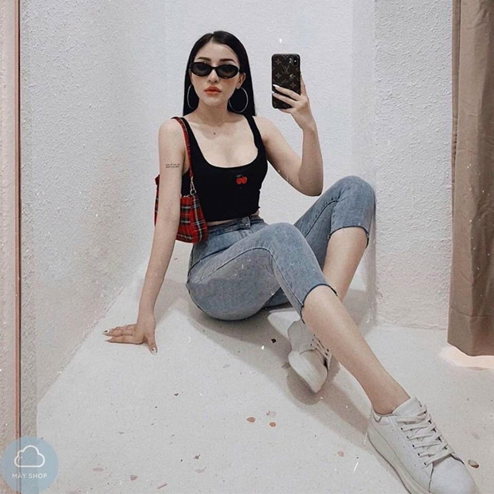 Quần jean nữ 9 tấc form ôm co giãn size đại từ 40kg đến 75kg thời trang jean nam nữ KKShopFashion