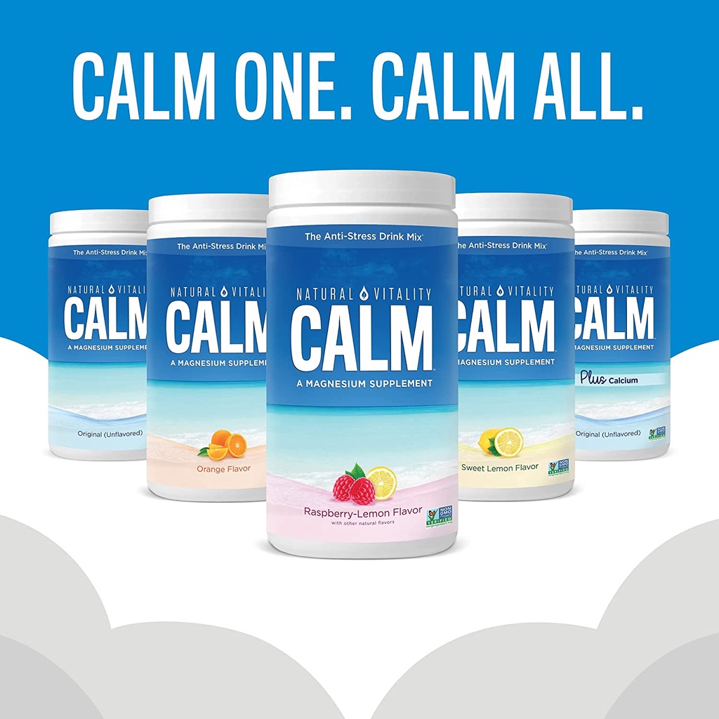 Bột Uống Chống Căng Thẳng Magie Calm, Natural Vitality Calm Anti-Stress Drink Mix