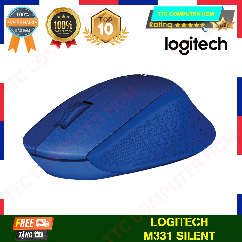 LOGITECH M331 SILENT | Chuột Logitech M331 SILENT Yên lặng Không dây kết nối Usb - HÀNG CHÍNH HÃNG TTC COMPUTER HCM